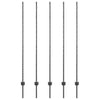 Vidaxl afrasteringspaal 5 pcs grijs 150 cm staal