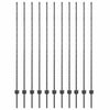 Vidaxl afrasteringspaal 11 pcs grijs 150 cm staal