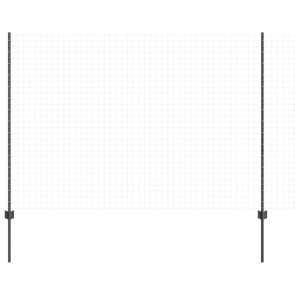 Vidaxl afrasteringspaal 5 pcs grijs 160 cm staal