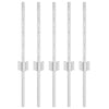 Vidaxl afrasteringspaal 5 pcs zilver 40 cm staal