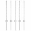 Vidaxl afrasteringspaal 5 pcs zilver 60 cm staal