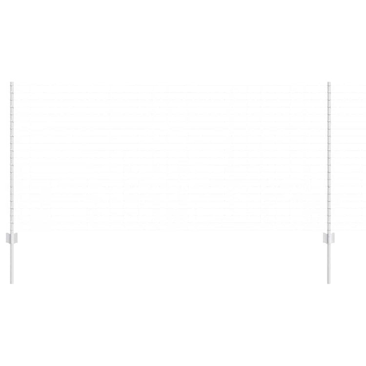 Vidaxl afrasteringspaal 11 pcs zilver 120 cm staal