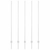 Vidaxl afrasteringspaal 5 pcs zilver 150 cm staal