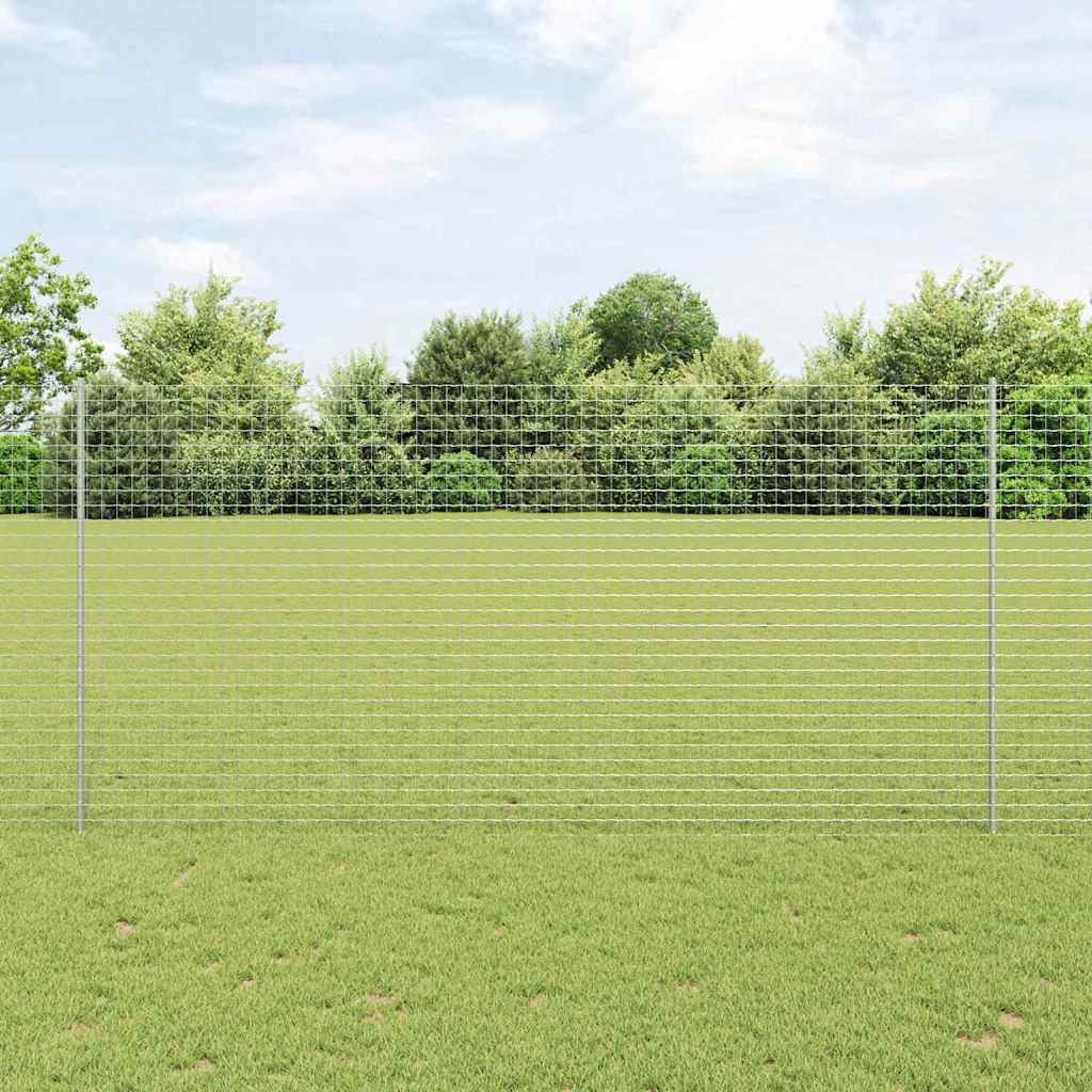 Vidaxl afrasteringspaal 11 pcs zilver 150 cm staal