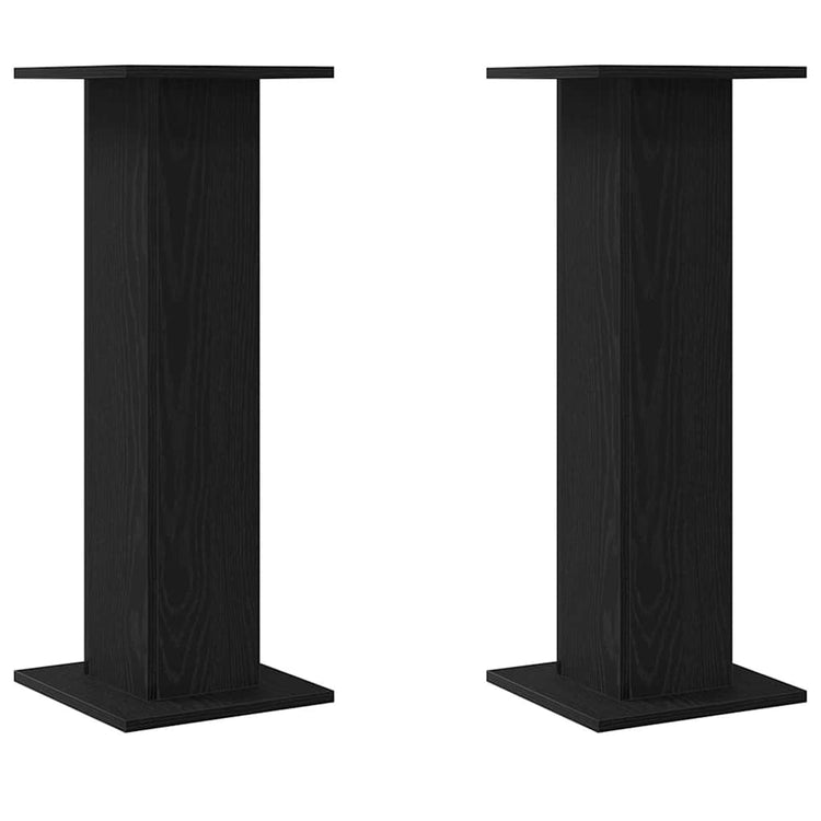 Vidaxl luidspreker standaards 2 st zwart eiken 30 x 30 x 80 cm