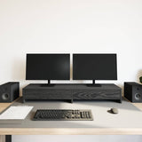 Vidaxl monitorstandaard met lades 100x27x15 cm zwart eiken - afbeelding 3