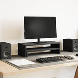Vidaxl monitorstandaard zwart eiken 54x22x15 cm bewerkt hout - afbeelding 1