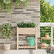 Vidaxl plantenbak beige 71 x 37 x 76,5 cm massief vurenhout