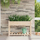 Vidaxl plantenbak beige 115 x 59 x 76,5 cm massief vurenhout