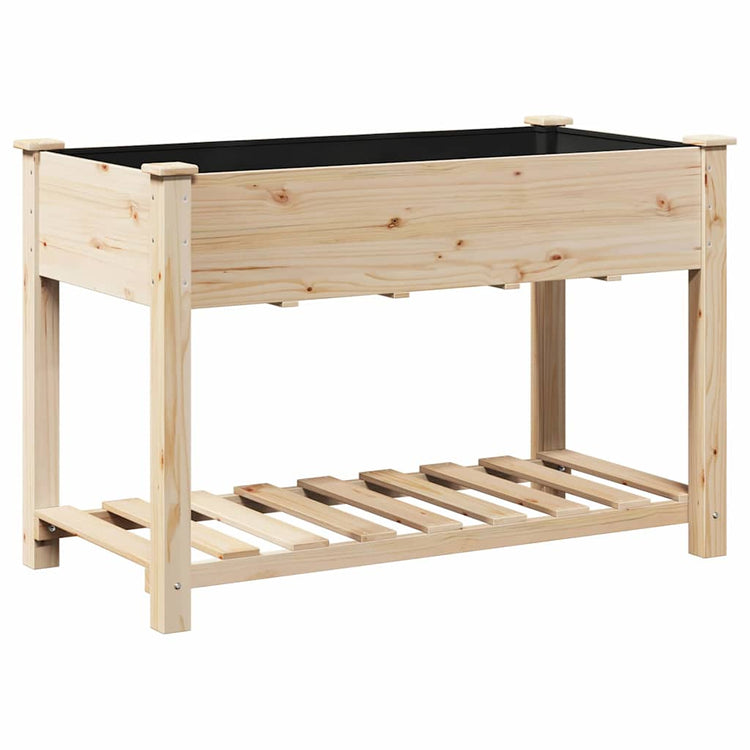 Vidaxl plantenbak beige 115 x 59 x 76,5 cm massief vurenhout