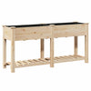 Vidaxl tuin bloempot beige 161 x 43 x 76,5 cm massief vurenhout