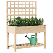 Vidaxl plantenbak beige 115 x 60,5 x 153 cm massief vurenhout - afbeelding 3