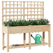 Vidaxl plantenbak beige 161 x 46 x 152,5 cm massief vurenhout - afbeelding 3