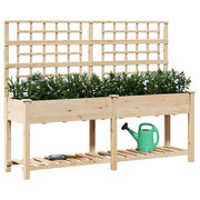 Vidaxl plantenbak beige 203,5 x 54 x 152,5 cm massief vurenhout - afbeelding 3