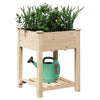 Vidaxl tuin bloempot beige 60,5 x 60 x 76,5 cm massief vurenhout