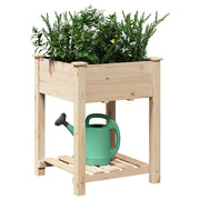 Vidaxl plantenbak beige 60,5 x 60 x 76,5 cm massief vurenhout - afbeelding 3