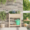 Vidaxl tuin bloempot beige 71 x 37 x 76,5 cm massief vurenhout