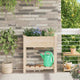 Vidaxl plantenbak beige 71 x 37 x 76,5 cm massief vurenhout