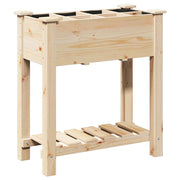 Vidaxl plantenbak beige 71 x 37 x 76,5 cm massief vurenhout - afbeelding 2