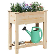 Vidaxl plantenbak beige 71 x 37 x 76,5 cm massief vurenhout - afbeelding 3