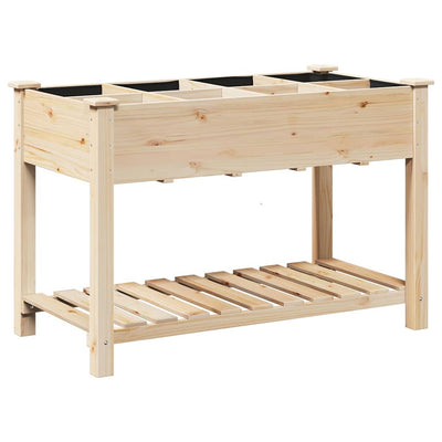 Vidaxl plantenbak beige 115 x 59 x 76,5 cm massief vurenhout