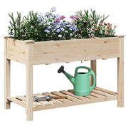 Vidaxl plantenbak beige 115 x 59 x 76,5 cm massief vurenhout - afbeelding 3