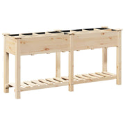 Vidaxl plantenbak beige 161,5 x 45 x 76,5 cm massief vurenhout - afbeelding 2