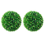 Vidaxl kunstbuxusballen met led-verlichting 2 st 47 cm groen - afbeelding 1