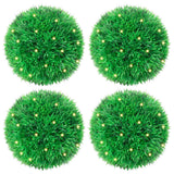 Vidaxl kunstbuxusballen met led-verlichting 4 st 12 cm groen - afbeelding 1