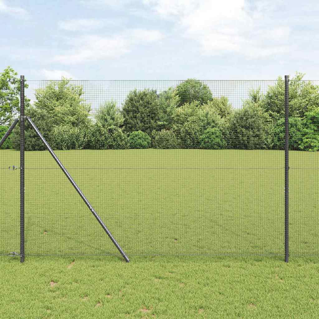 Vidaxl gelaste draadhek grijs 1.5 x 10 m