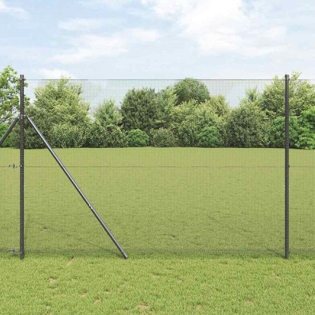 Vidaxl gelaste draadhek grijs 1.5 x 50 m