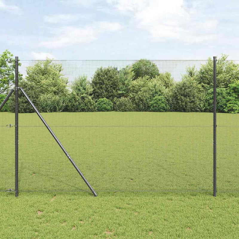 Vidaxl gelaste draadhek grijs 1.5 x 50 m