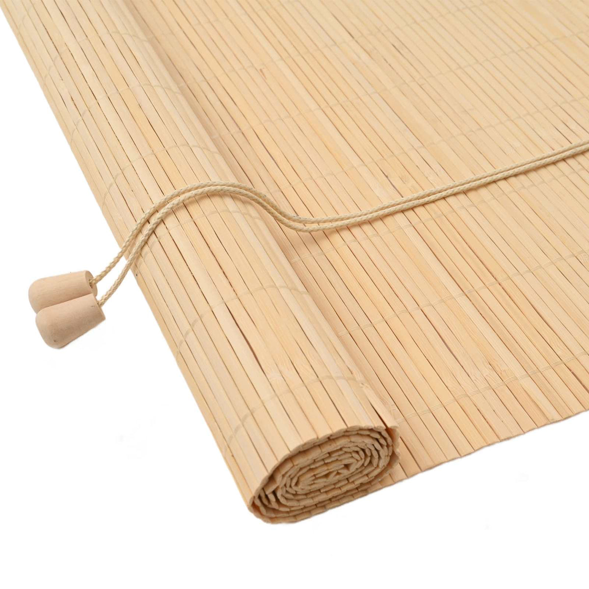 Vidaxl rolgordijn met gordijnen natuur 100 x 220 cm bamboe