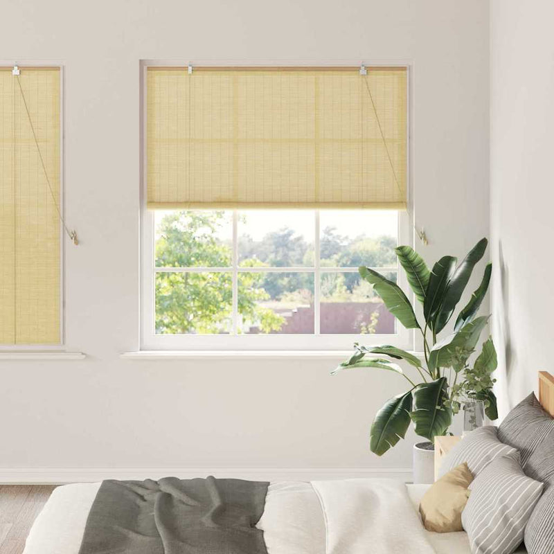 Vidaxl rolgordijn met gordijnen natuur 140 x 160 cm bamboe