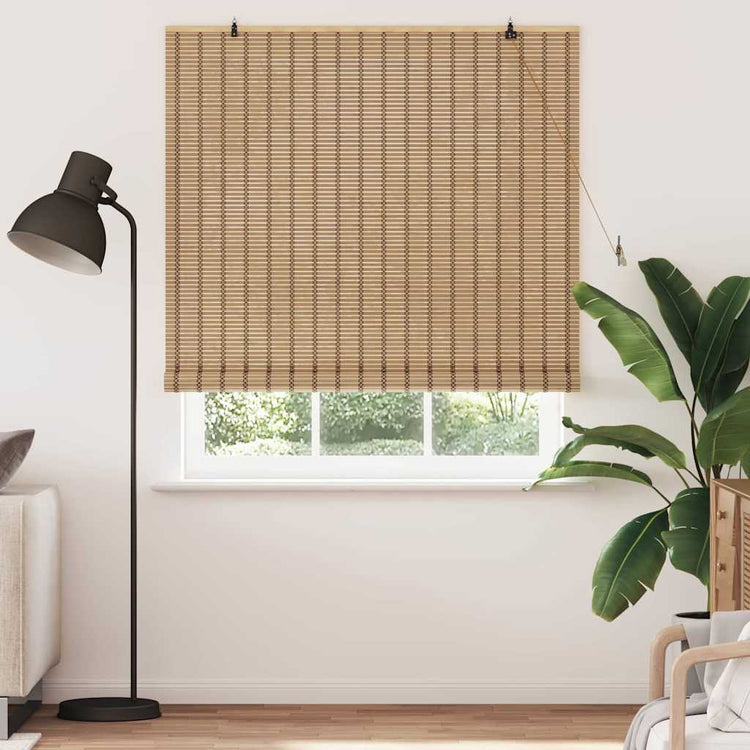 Vidaxl rolgordijn met gordijnen natuur 150 x 160 cm bamboe