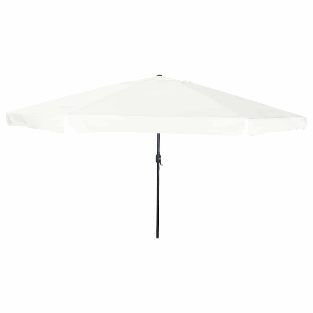 Vidaxl tuinparasol zand 394 x 394 x 248 cm polyester en staal