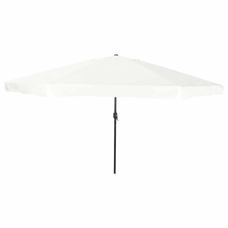 Vidaxl tuinparasol zand 394 x 394 x 248 cm polyester en staal