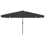 Vidaxl tuinparasol 395 x 395 x 245 cm polyester rond antraciet - afbeelding 1