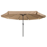 Vidaxl tuinparasol taupe 395 x 395 x 245 cm polyester - afbeelding 3