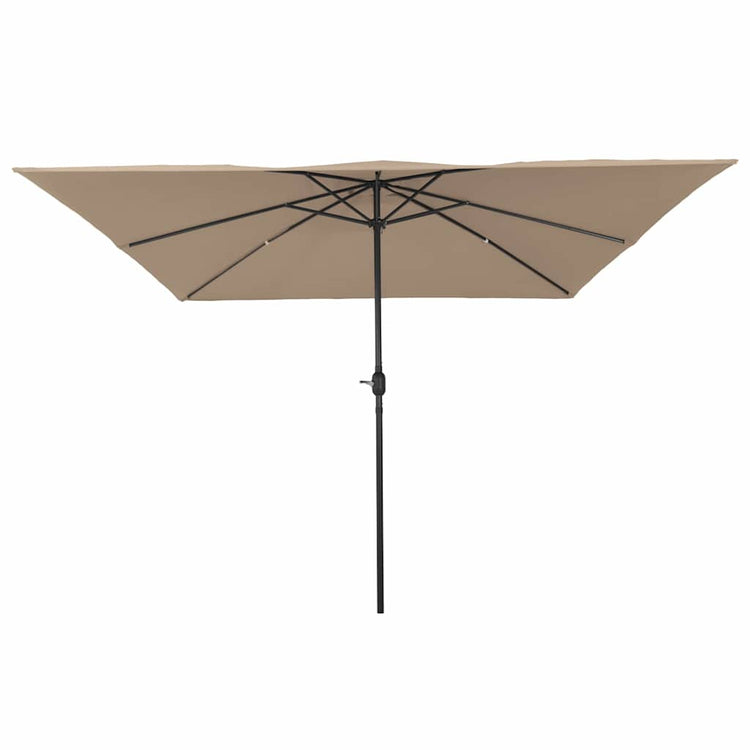 Vidaxl tuinparasol taupe 295 x 295 x 245 cm polyester en staal