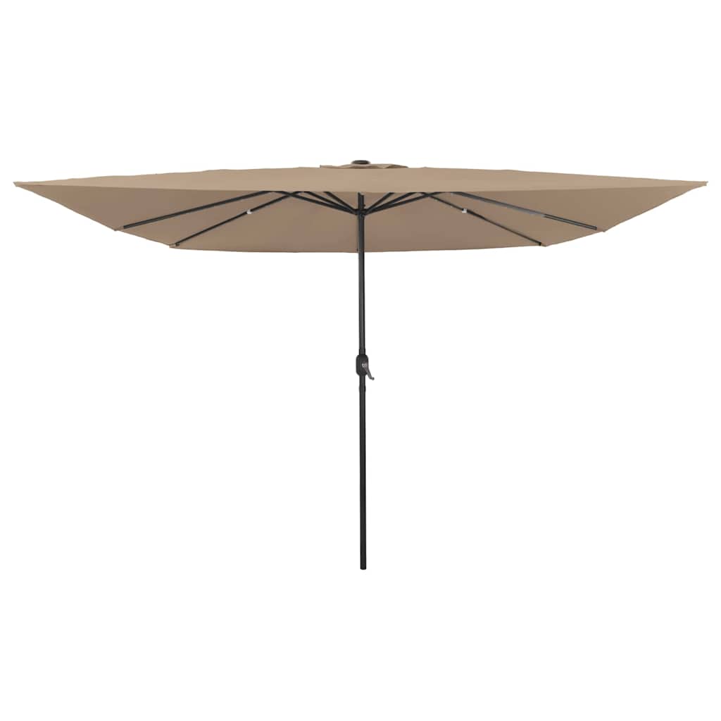 Vidaxl tuinparasol taupe 295 x 295 x 245 cm polyester en staal