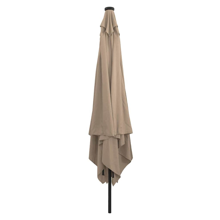 Vidaxl tuinparasol taupe 295 x 295 x 245 cm polyester en staal