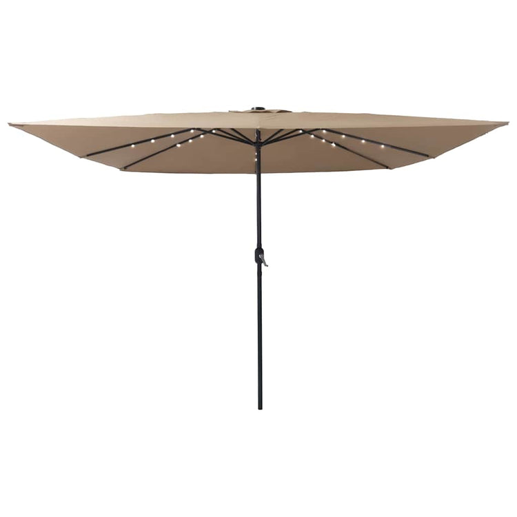 Vidaxl tuinparasol taupe 295 x 295 x 245 cm polyester en staal