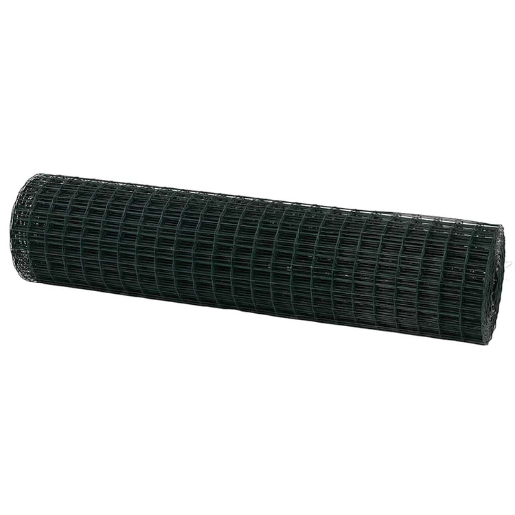 Vidaxl euro hek 1,4 x 10 m pvc-gecoat ijzer groen