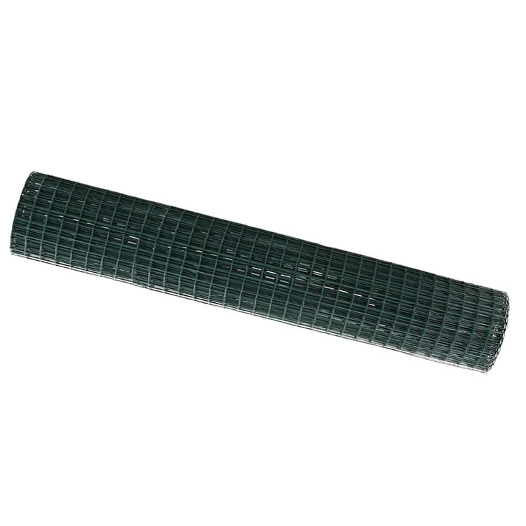 Vidaxl euro hek 1,6 x 10 m pvc-gecoat ijzer groen