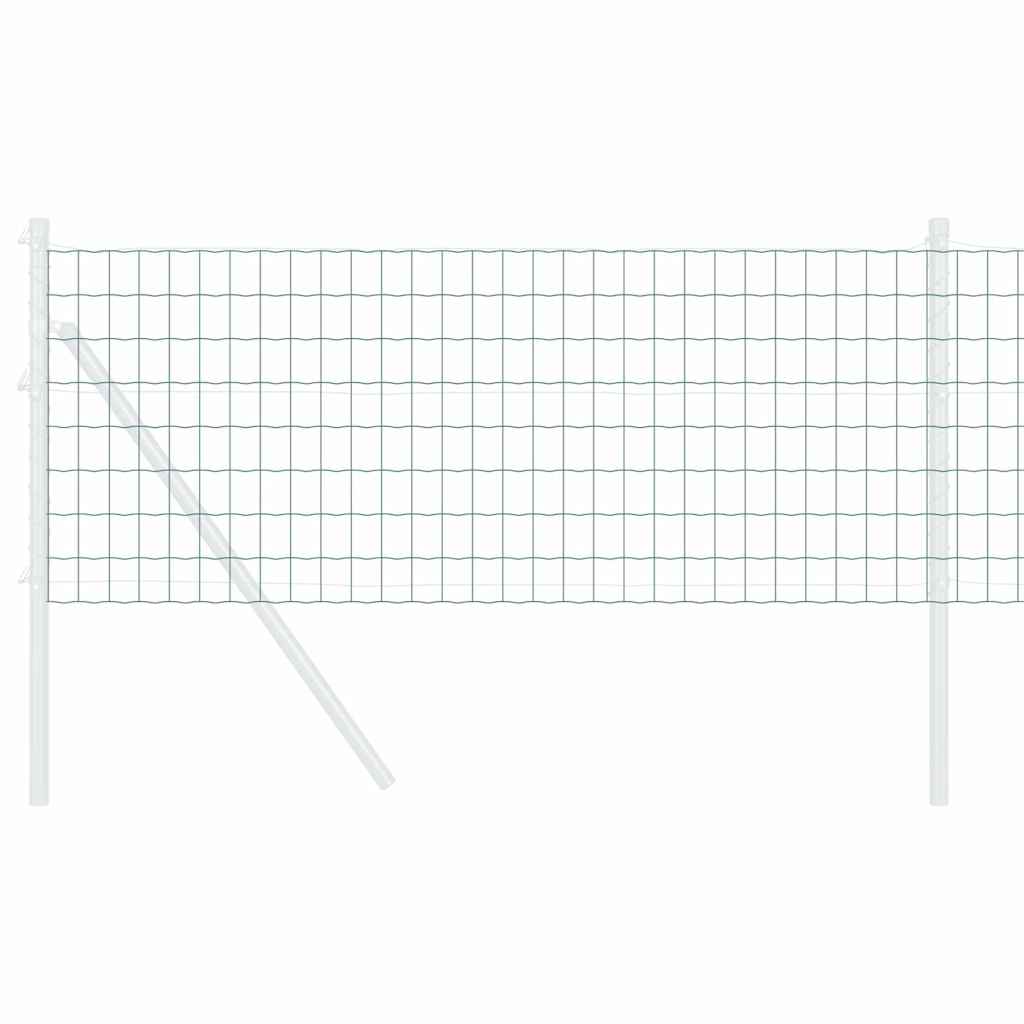 Vidaxl euro hek groen 0,8 x 10 m pvc-gecoat ijzer