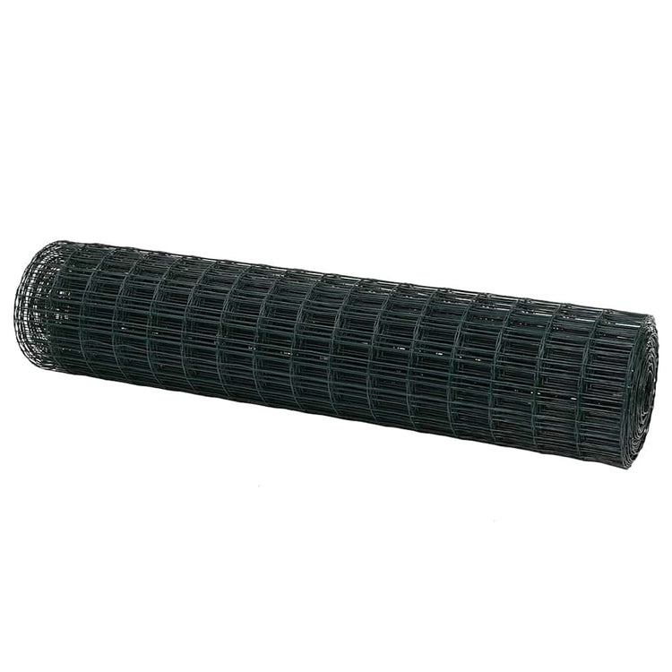 Vidaxl euro hek 1,2 x 10 m pvc-gecoat ijzer groen