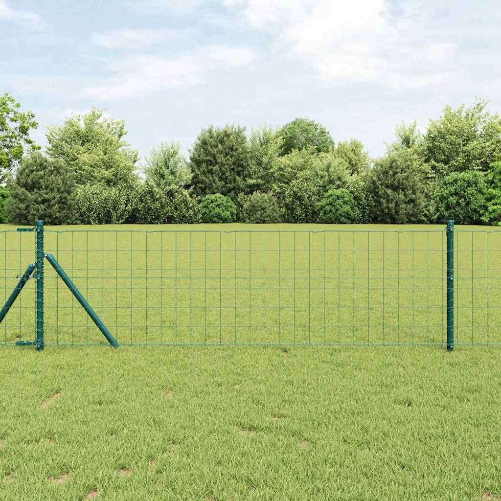 Vidaxl euro hek groen 0,4 x 10 m pvc-gecoat ijzer