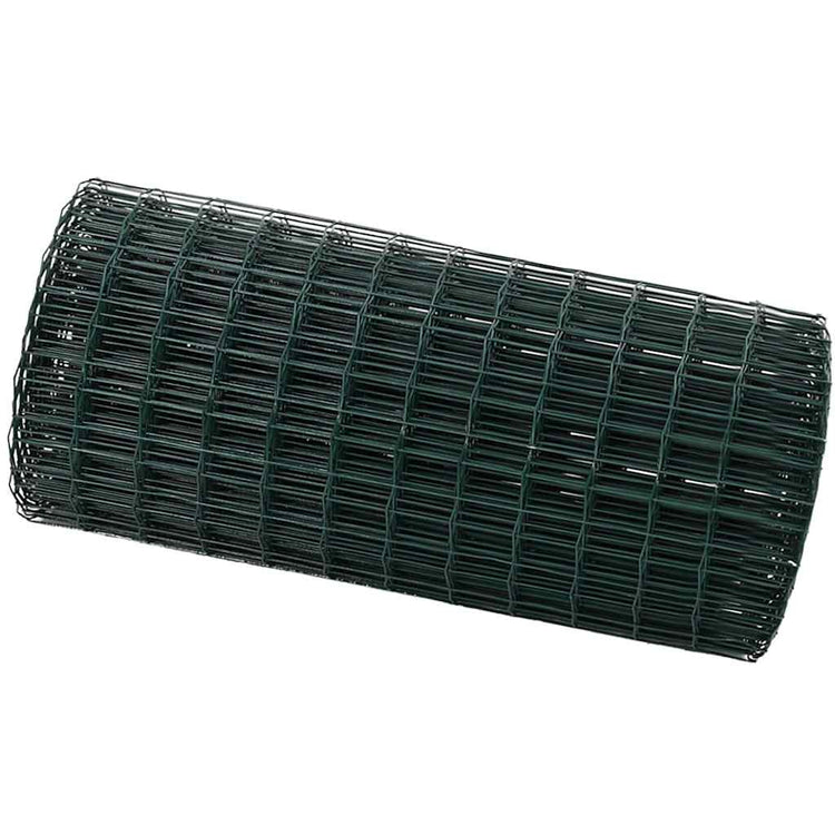 Vidaxl euro hek 0,6 x 10 m pvc-gecoat ijzer groen