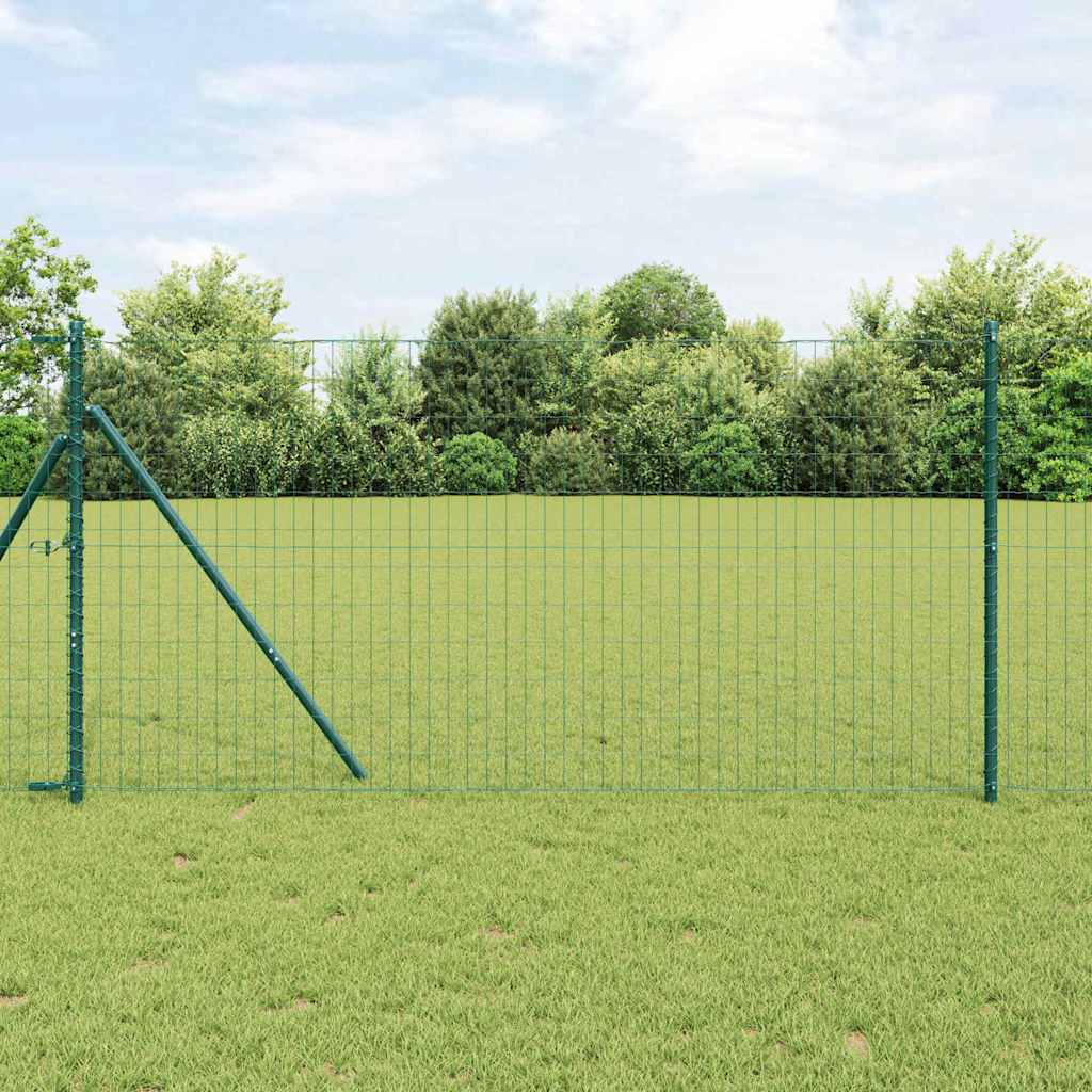 Vidaxl euro hek 1 x 25 m pvc-gecoat ijzer groen